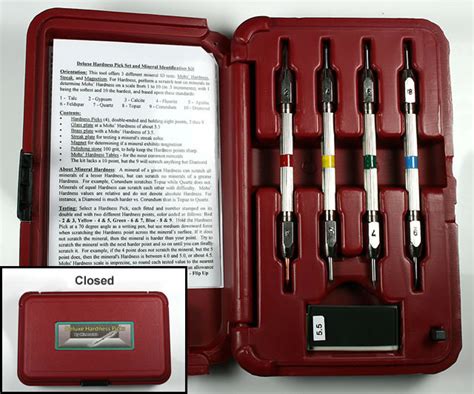 metal hardness test kit|mohs hardness scale test kit.